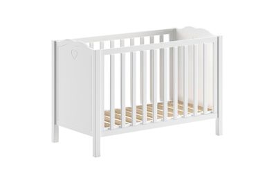 Babybett 60x120 Kamila Weiß Holz 3fach verstellbar