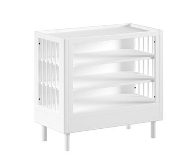Wickelregal Keeley Buche Baby Weiß Massivholz Wickeltisch Komfort