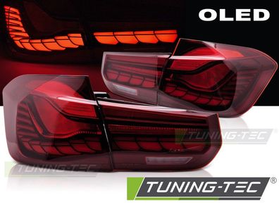 OLED Upgrade Design Rückleuchten Set passend für BMW 3er F30 11-18 rot mit dyn. Bli