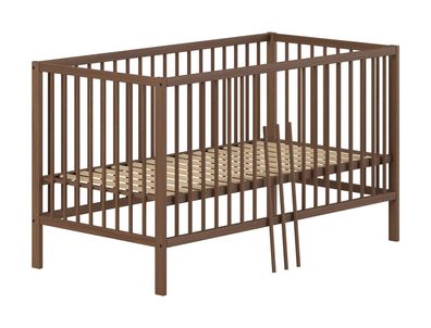 Gitterbett Keira zum Juniorbett umbaubar Buche massiv nussbaum