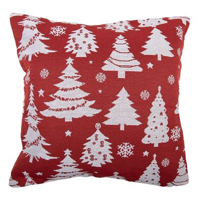 Clayre & Eef Dekokissen 45x45 cm Rot Polyester (Gr. 45x45x4 cm)