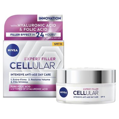 NIVEA Hyaluron Cellular Filler + Firming SPF15 Anti-Falten Tagescreme 50ml