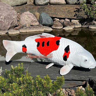 Showa Sanshoku Koi Krapfen Zirfisch Modell Statue Figur Taisho sanke Gartenteich