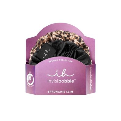 Haargummi Sprunchie Slim Premium Leo ist das neue Schwarz 2 Stück