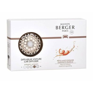 Geschenkset Auto-Diffusor Chrom + intensive Glitzer-Nachfüllpackung