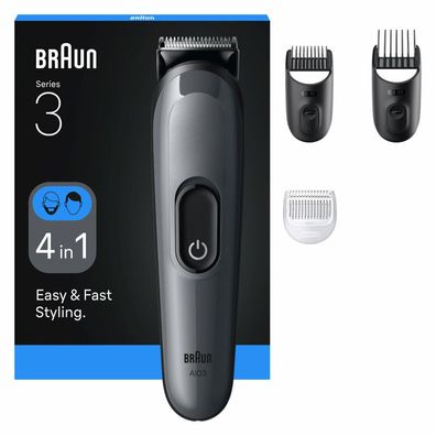 Multifunktionaler 4in1-Trimmer Serie 3 AIO3500 Grau