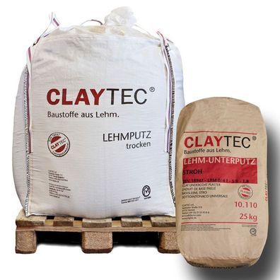 Claytec Lehm-Unterputz mit Stroh