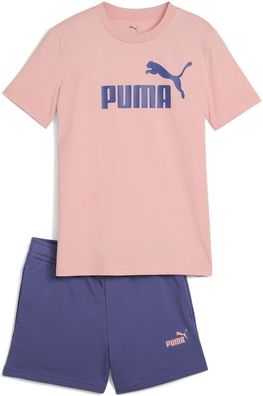 Puma Kinder Knitted Suits ESS No.1 Logo Tee and Shorts Set G 686307