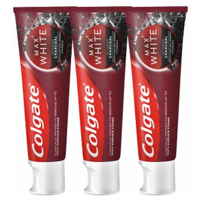 Whitening Zahnpasta mit Aktivkohle Max White Charcoal Trio 3 x 75 ml