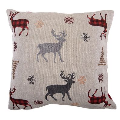 Clayre & Eef Dekokissen 44x44 cm Beige Polyester (Gr. 44x44x4 cm)
