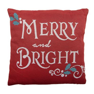 Clayre & Eef Dekokissen 44x44 cm Rot Polyester (Gr. 44x44x4 cm)