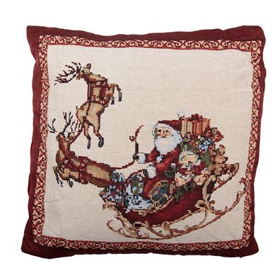Clayre & Eef Dekokissen 45x45 cm Beige Polyester (Gr. 45x45x4 cm)