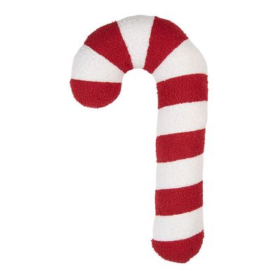 Clayre & Eef Dekokissen Zuckerstange 20x5x50 cm Rot Polyester (Gr. 20x5x50 cm)