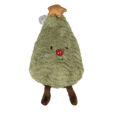 Clayre & Eef Dekokissen Weihnachtsbaum 15x9x23 cm Grün Polyester (Gr. 15x9x23 cm)