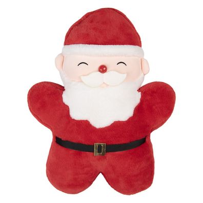 Clayre & Eef Dekokissen Weihnachtsmann 40x6x45 cm Rot Polyester (Gr. 35x5x45 cm)