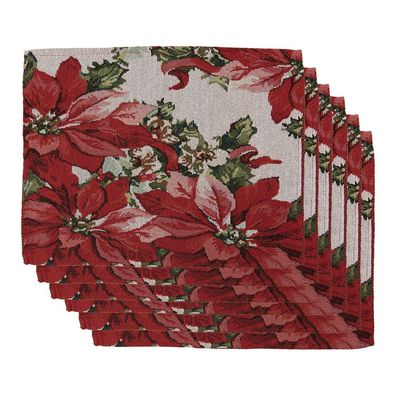Clayre & Eef Tischsets 6er Set 33x45 cm Beige Polyester (Gr. (6) 33x45 cm)