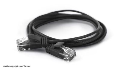 wantecWire Patchkabel CAT6A (rund 2,8mm) UTP schwarz 15m