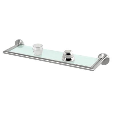 bremermann Bad-Serie PIAZZA - Glasablage mit Rahmen, aus Glas und Edelstahl matt