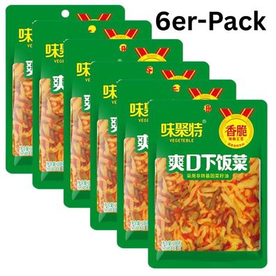 6er-Pack Weijute Eingelegtes Senfgemüse mit Spargelbohnen 138g