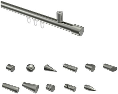 Innenlauf Gardinenstangen Edelstahl-Optik 20 mm Ø Interdeco Sonius