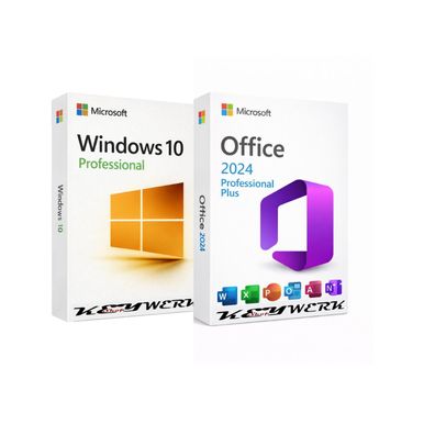 Microsoft Windows 10 Pro + Office 2024 Pro Plus Bundle | Vollversionen
