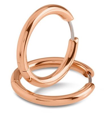 Boccia Schmuck Damen-Creolen Ohrringe Titan Roségoldfarben 23 mm 05072-03