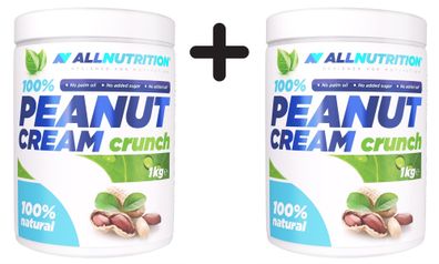 2 x Allnutrition 100% Peanut Cream, Crunch - 1000g