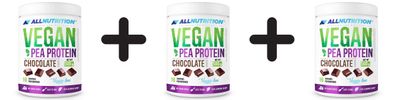 3 x Allnutrition Vegan Pea Protein, Chocolate - 500g