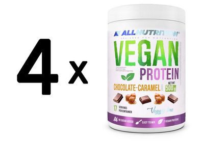4 x Allnutrition Vegan Protein, Chocolate Caramel - 500g