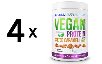 4 x Allnutrition Vegan Protein, Salted Caramel - 500g