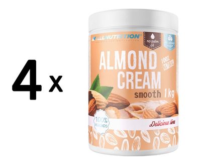 4 x Allnutrition Almond Cream, Smooth - 1000g