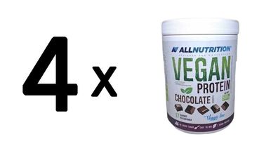 4 x Allnutrition Vegan Protein, Chocolate - 500g