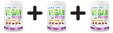3 x Allnutrition Vegan Protein, Chocolate Caramel - 500g