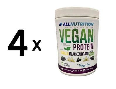 4 x Allnutrition Vegan Protein, Vanilla Blackcurrant - 500g