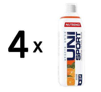 4 x Nutrend Unisport, Orange - 1000 ml