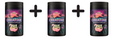3 x OstroVit Creatine Monohydrate, Miami Vibes - 500g