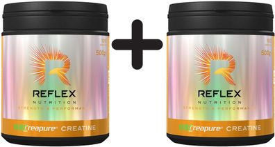 2 x Reflex Nutrition Creapure Creatine Powder - 500g