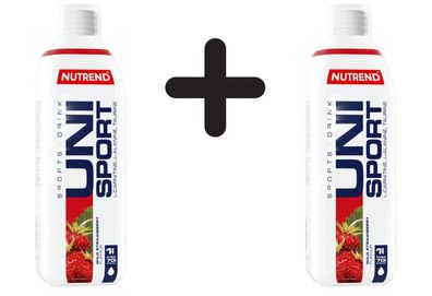 2 x Nutrend Unisport, Wild Strawberry - 1000 ml