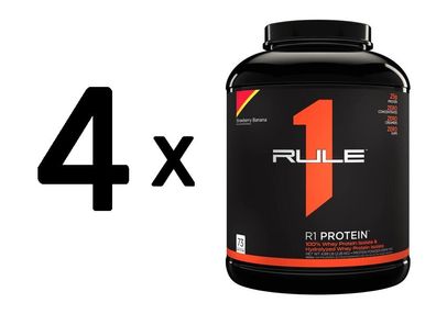 4 x Rule One R1 Protein, Strawberry Banana - 2260g