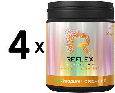 4 x Reflex Nutrition Creapure Creatine Powder - 500g
