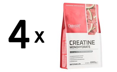 4 x OstroVit Creatine Monohydrate, Watermelon - 1000g