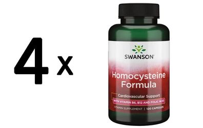4 x Swanson Homocysteine Formula - 120 caps