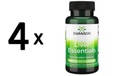 4 x Swanson Liver Essentials - 90 vcaps