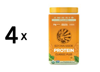 4 x Sunwarrior Classic Plus Organic (750g) Natural