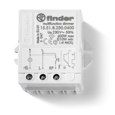 Finder 155182300400PAS Einbau-Dimmer 400 W 230 V grau