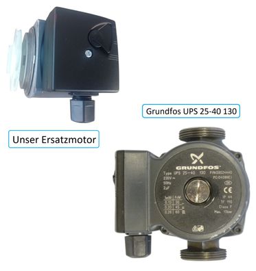 Pumpenkopf Ersatz Motor f. Grundfos UPS 25-40 130 Heizungspumpe Umwälzpumpe - 4m