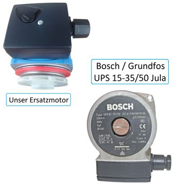 Neuer Ersatz Motor f. Grundfos UPS 15-35/50 Jula Heizungspumpe Umwälzpumpe (4m)
