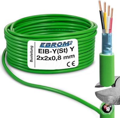 EBROM EIB Busleitung EIB-Y(St)Y 2x2x0,8 grén 100 m Ring