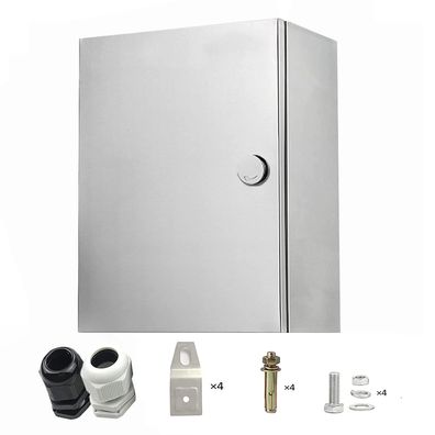 Chengpi Edelstahl Schaltschrank IP54 mit Schloss 30x25x14cm