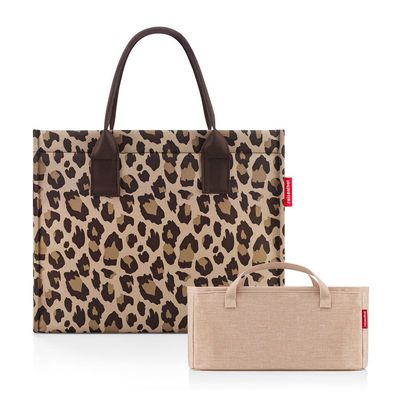 reisenthel Set Daily Shopper + Organizer DNBX, leo macchiato + twist coffee, Damen